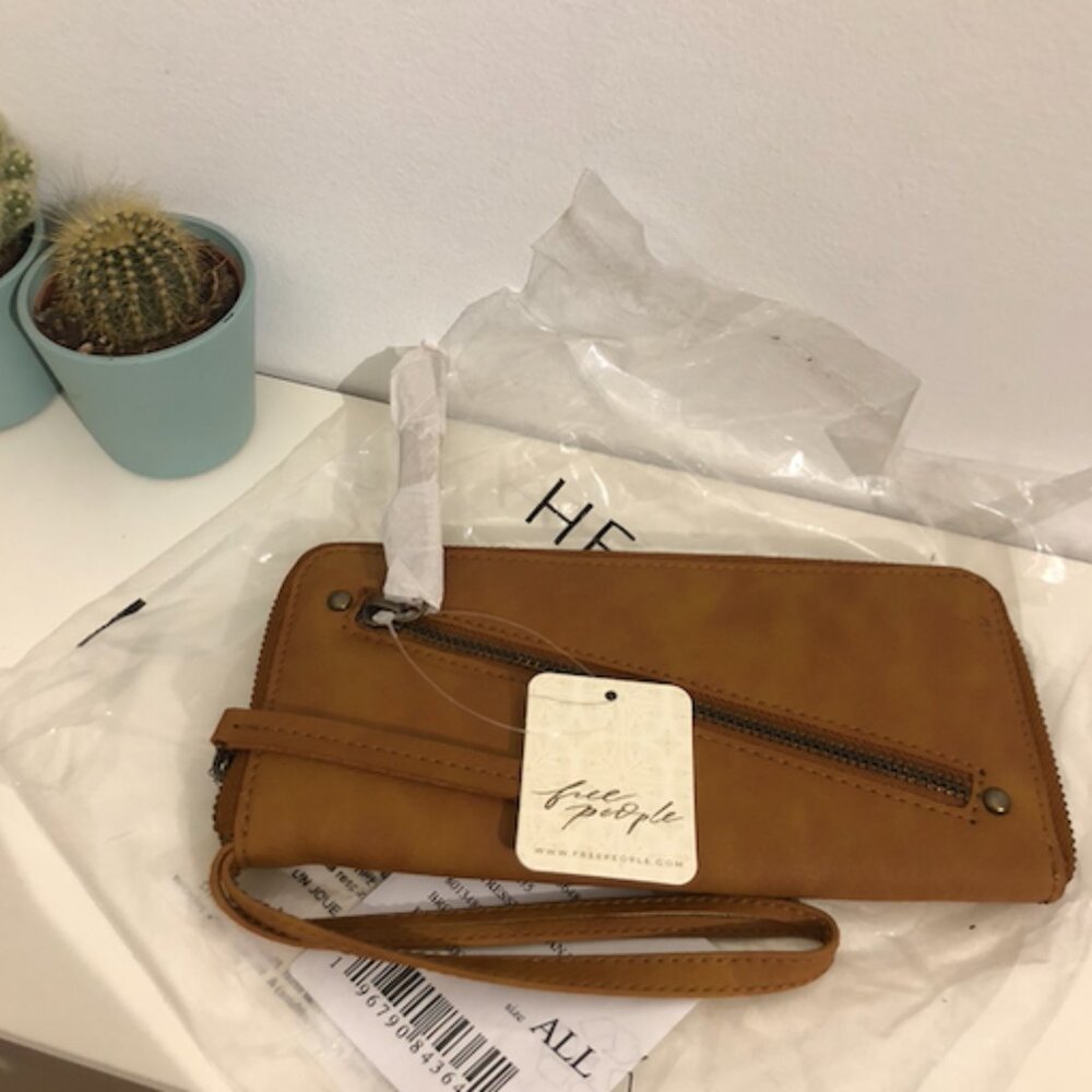 FREE PEOPLE Distressed Vegan Wallet